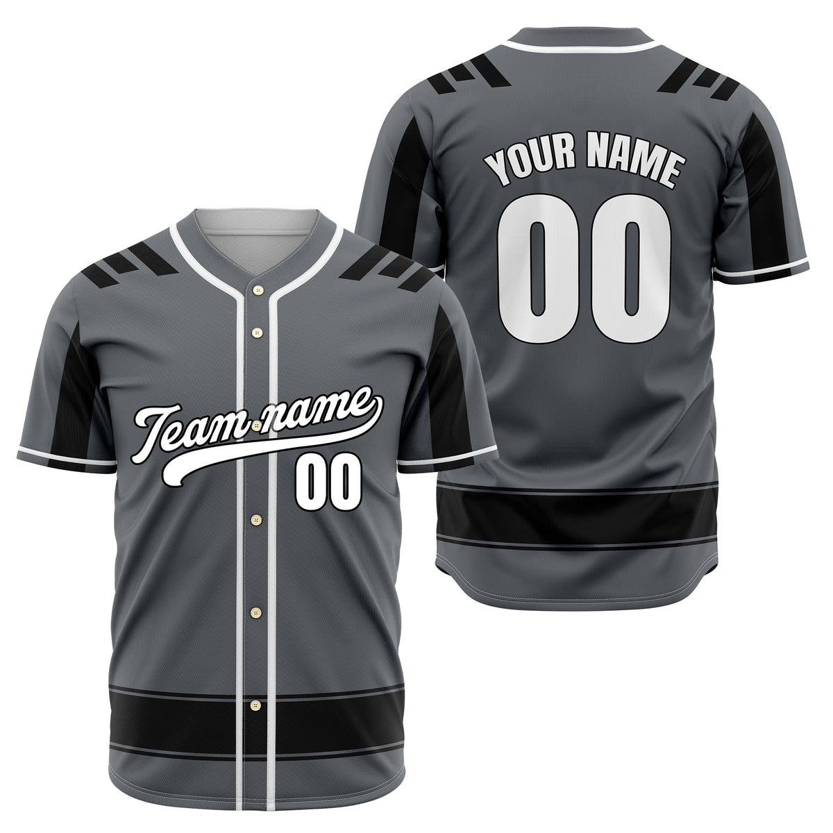 Custom Radiant Strike Grey Raglan Style Baseball Sports Jersey Personalized Uniform with Name & Number