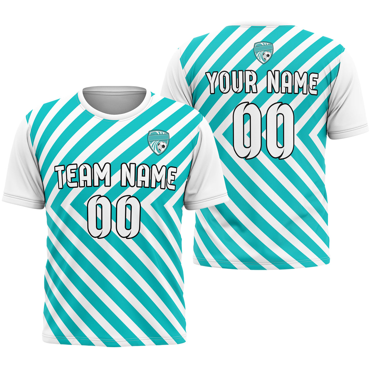 Custom SwiftStripe White Soccer sport Tops Jersey