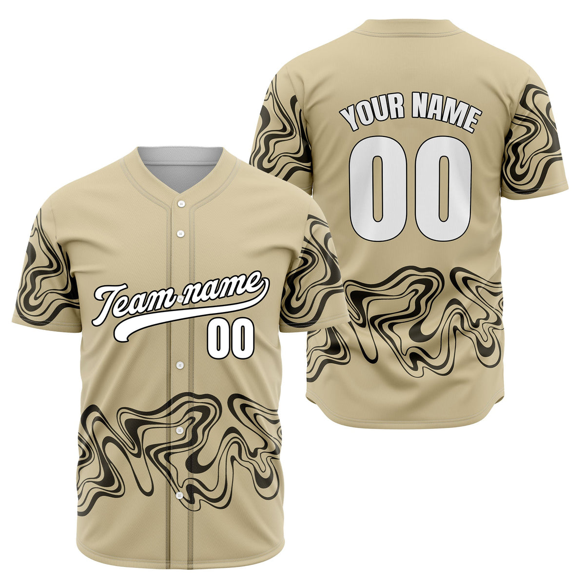 Custom Teal Baseball Wave Sports Jersey Personalized Uniform with Name & Number