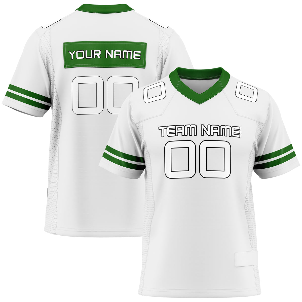 Custom Elite White Field Retro Mesh Authentic Football Jersey