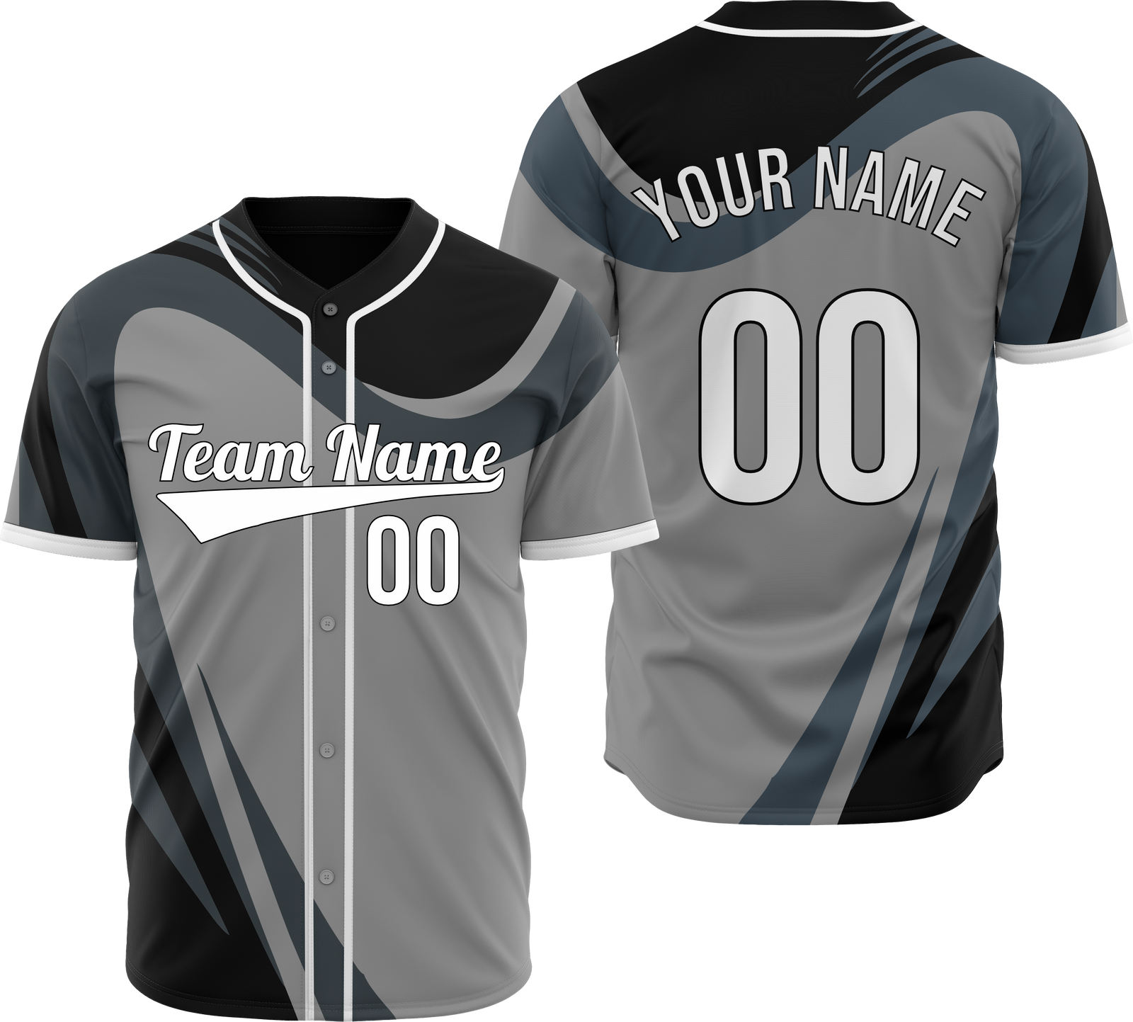 Custom Heritage Flow Baseball Grey Sports Jersey Personalized Uniform with Name & Number