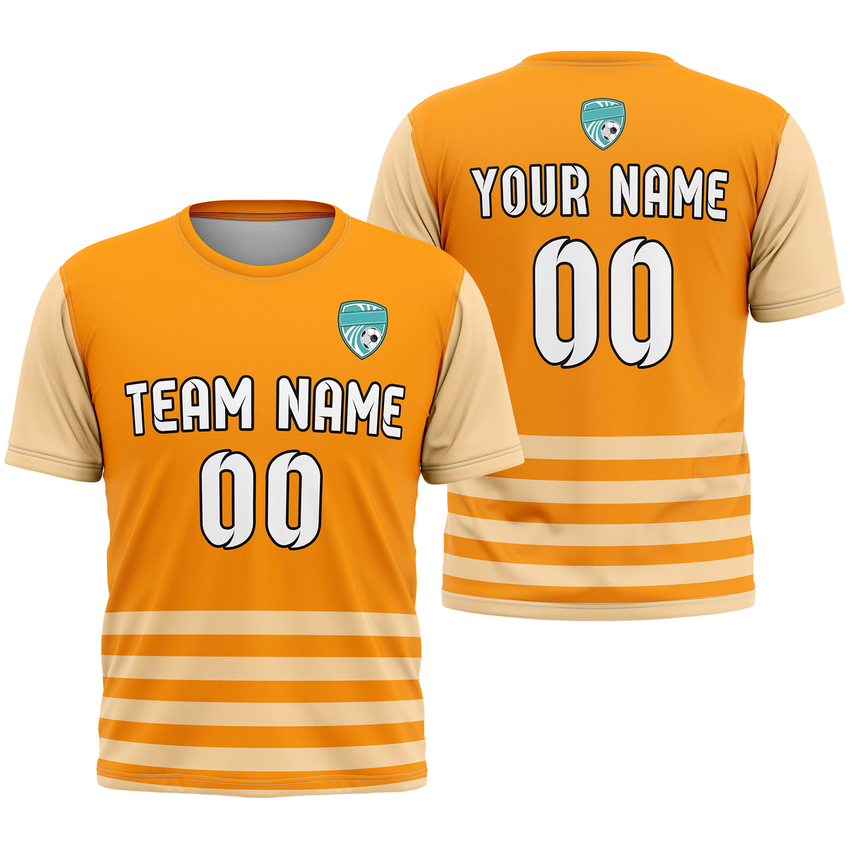 Custom BaseLine Stripe Aqua Soccer sport Tops Jersey