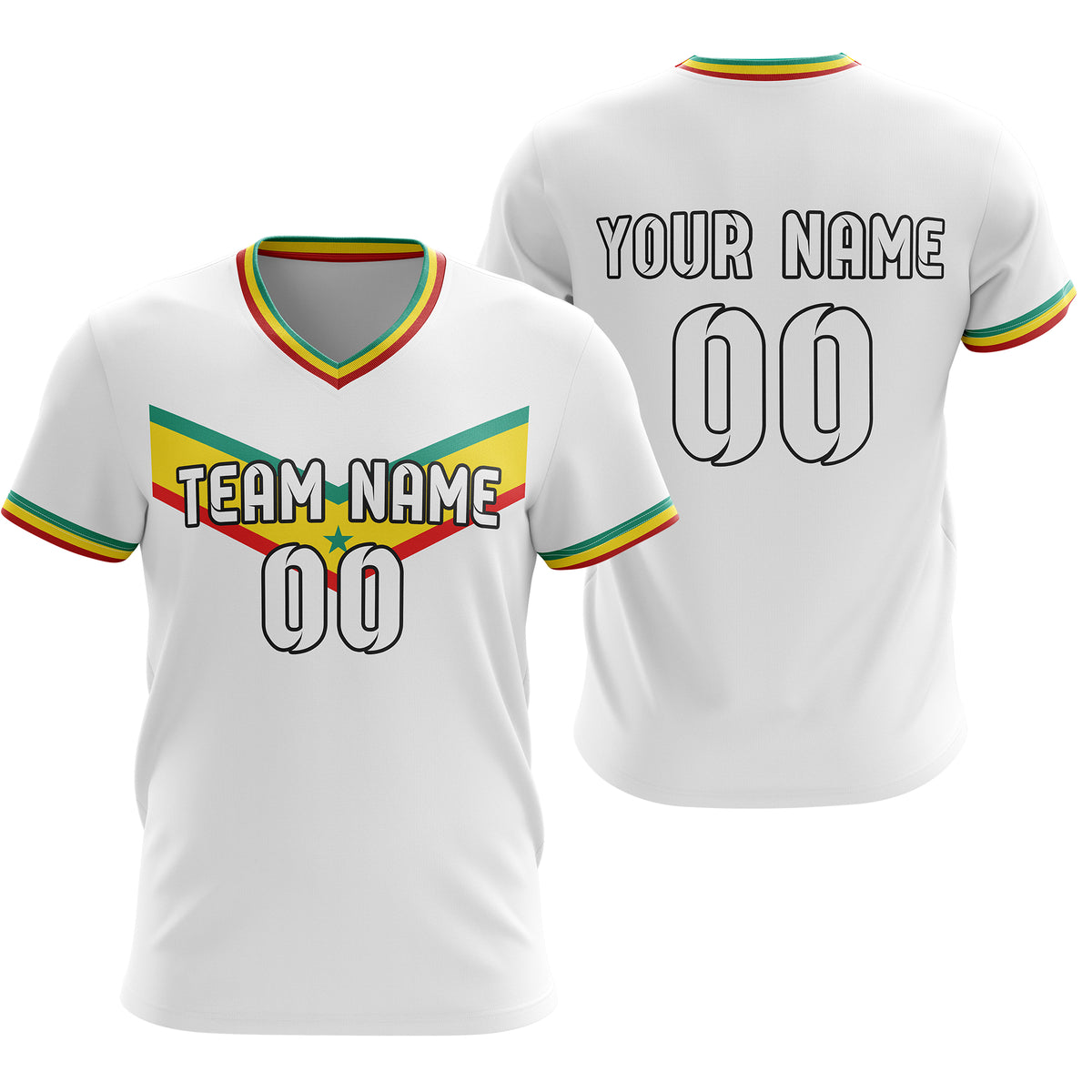 Custom SENEGAL Fan Jersey Personalized with Name &amp; Number