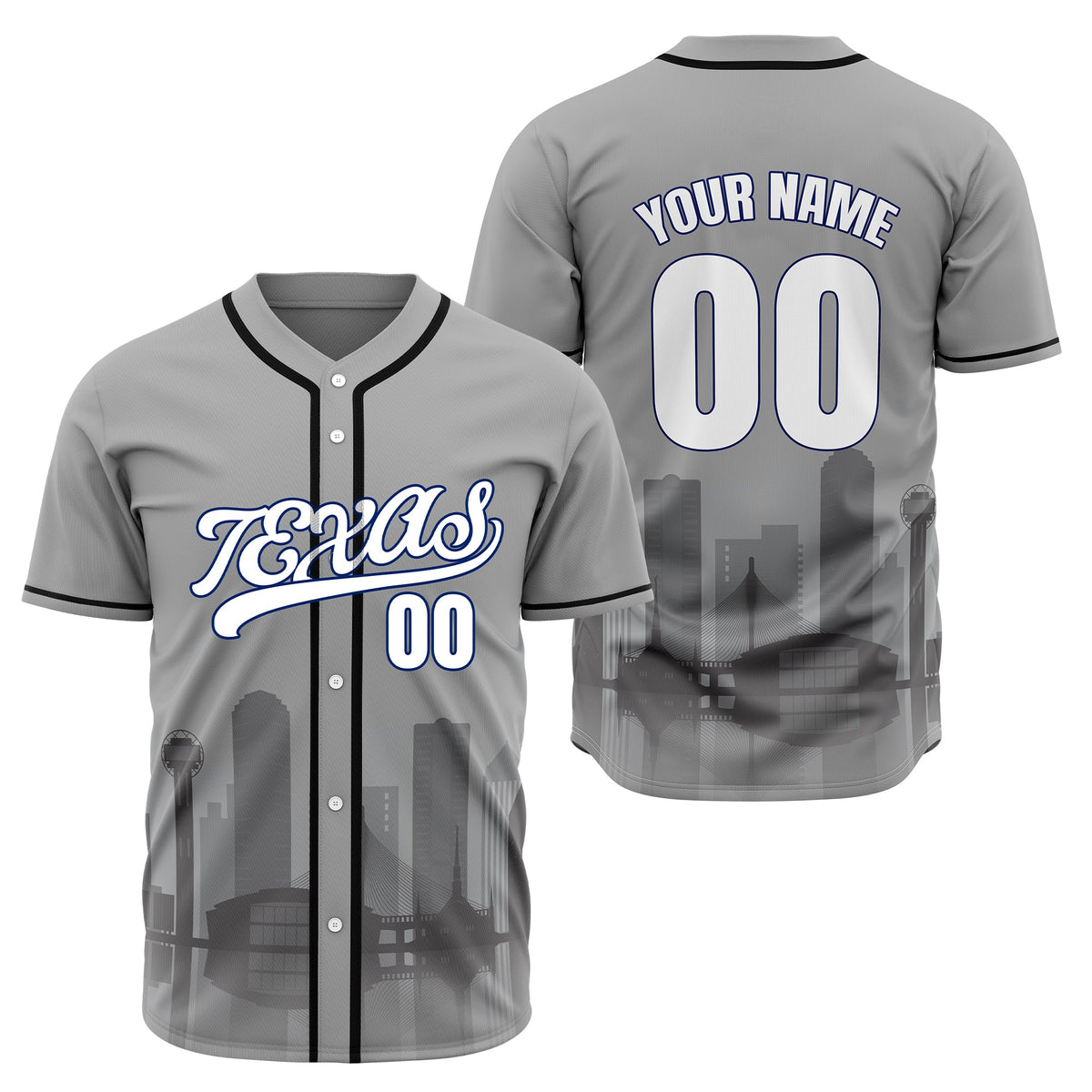 Custom City Lights Aqua Baseball Sports Jersey Personalized Uniform with Name & Number
