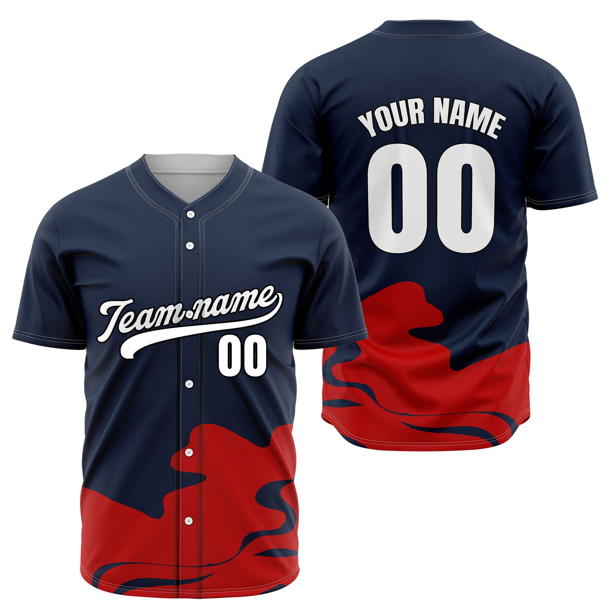 Custom Yellow Baseball Wave Sports Jersey Personalized Uniform with Name & Number