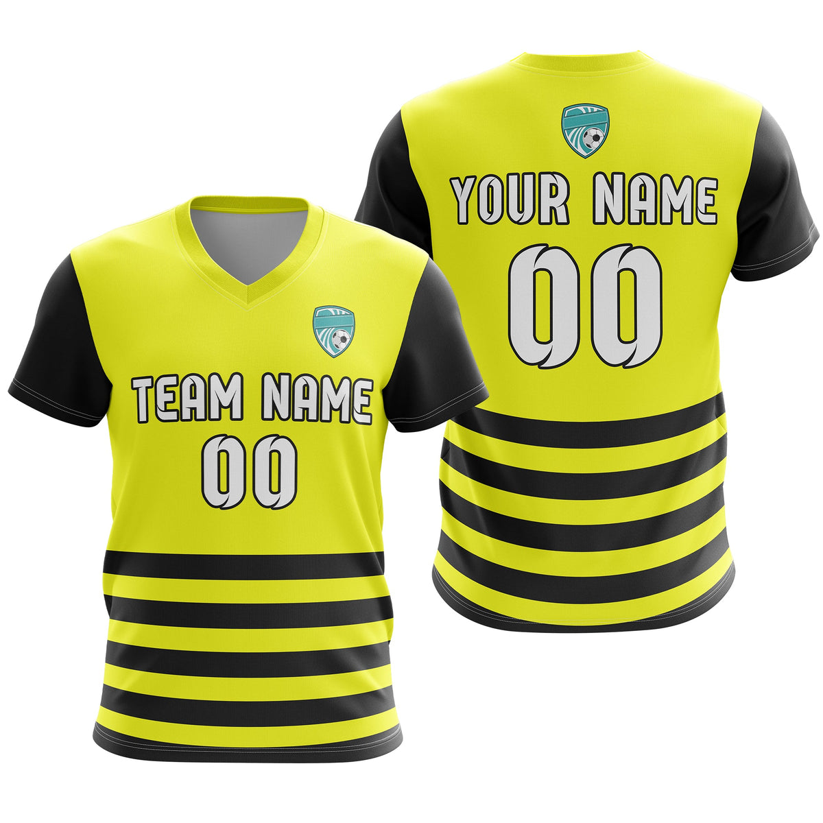 Custom Soccer BaseLine V-Neck Stripe D5 Sport Tops Jersey