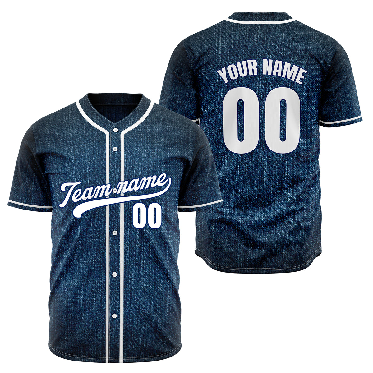 Custom Denim Drift Baseball Sports Jersey Personalized Uniform with Name &amp; Number