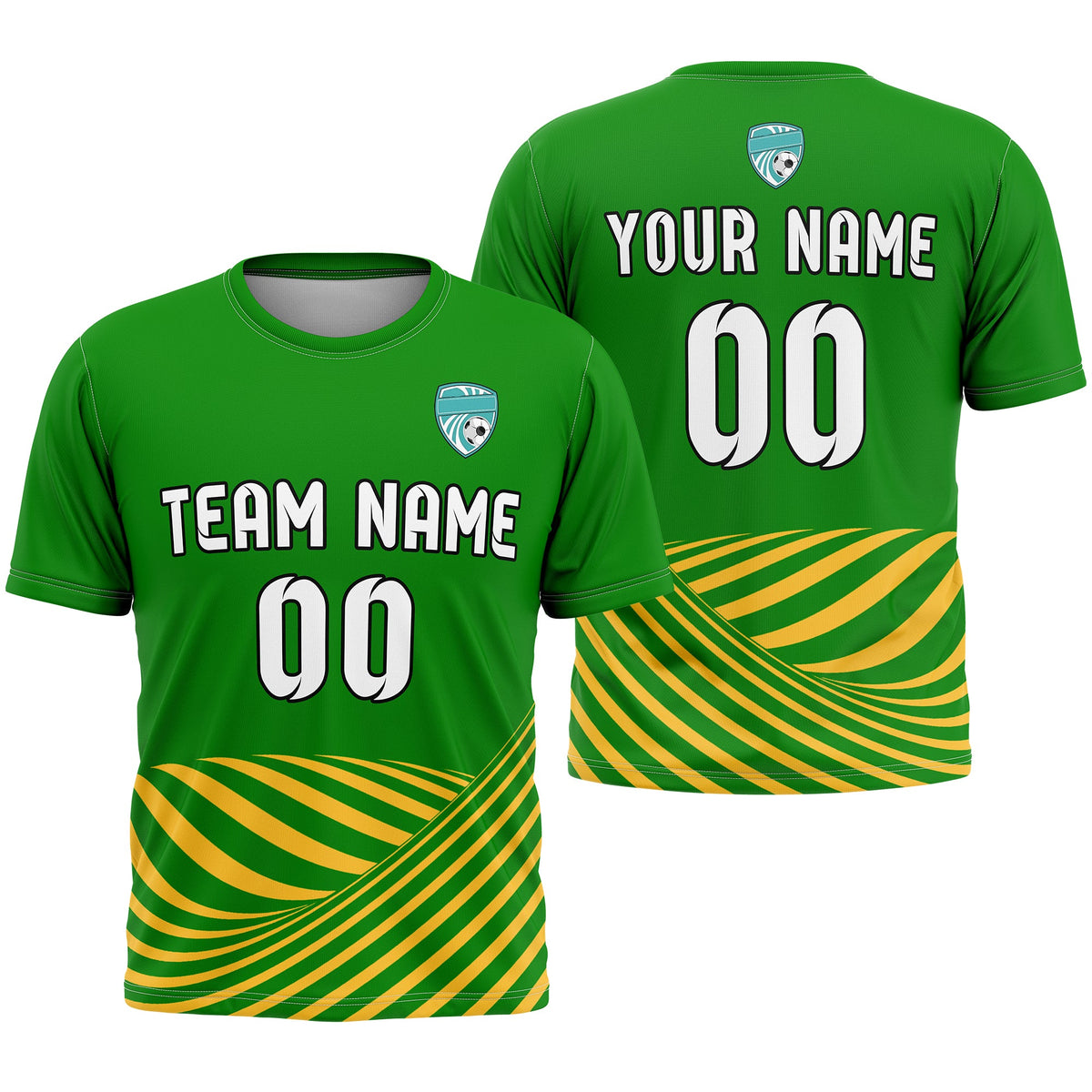 Custom Soccer R Stripes D4 SurgeLine Aqua Sports Tops Jersey