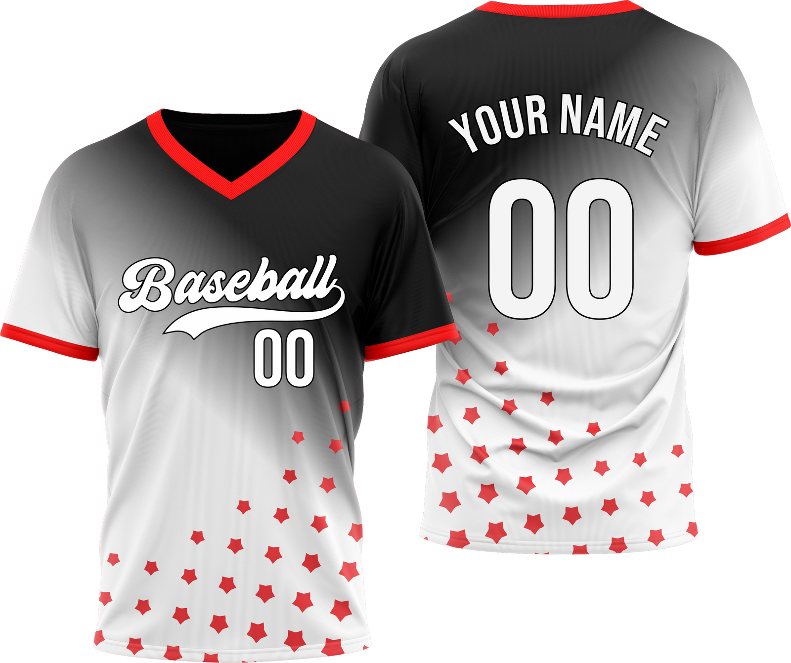 Custom Twilight Stars Baseball White Sports Jersey Personalized Uniform with Name & Number