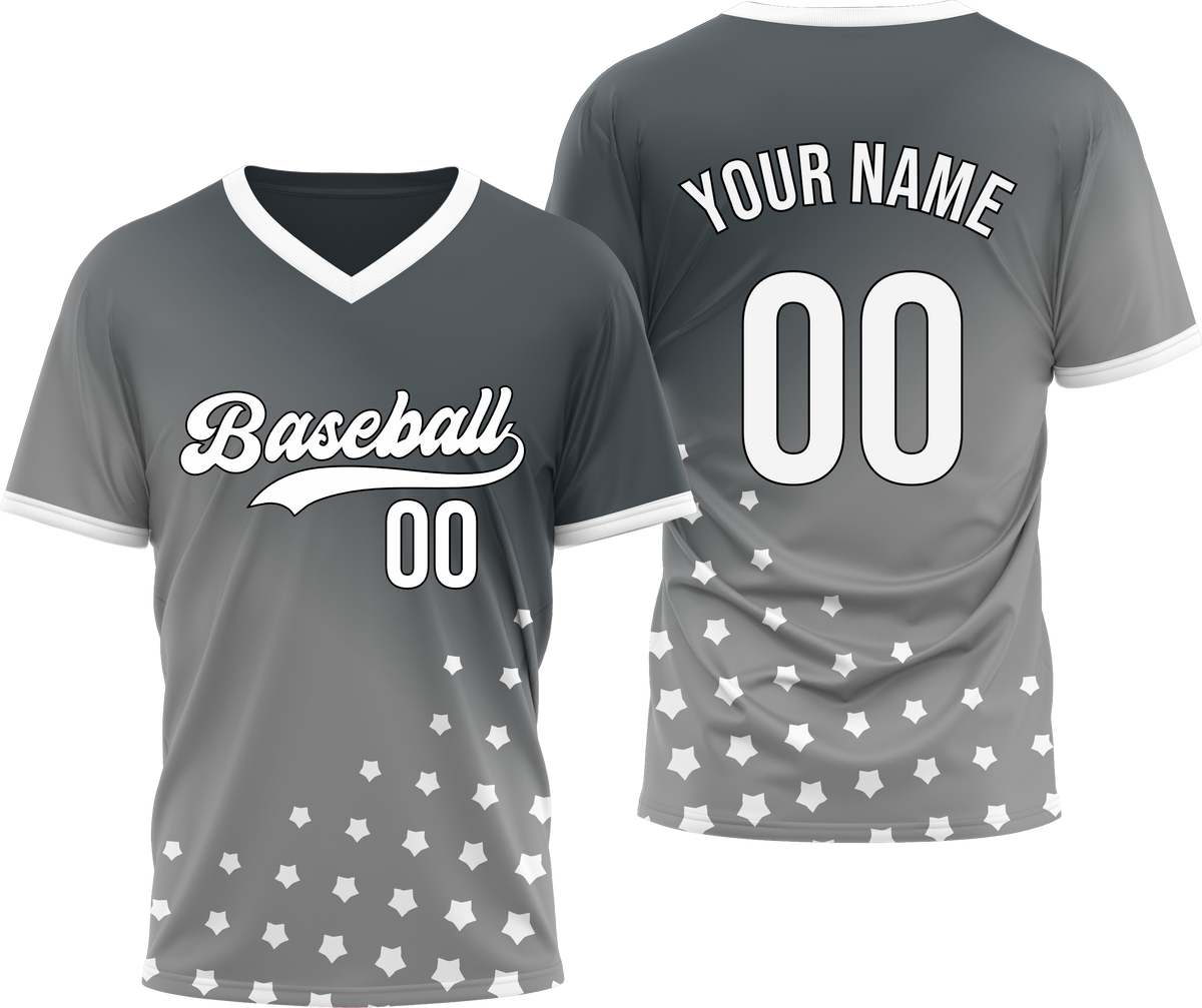 Custom Twilight Stars Baseball White Sports Jersey Personalized Uniform with Name & Number