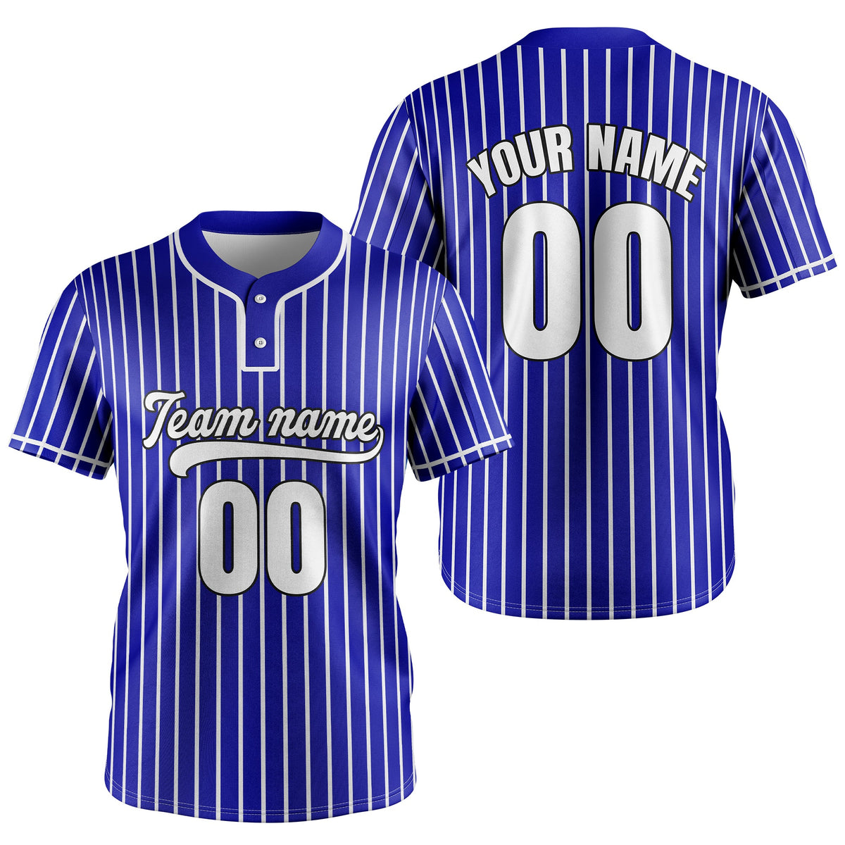 Custom Pinstripe Baseball Aqua Sports Jersey Personalized Uniform with Name & Number
