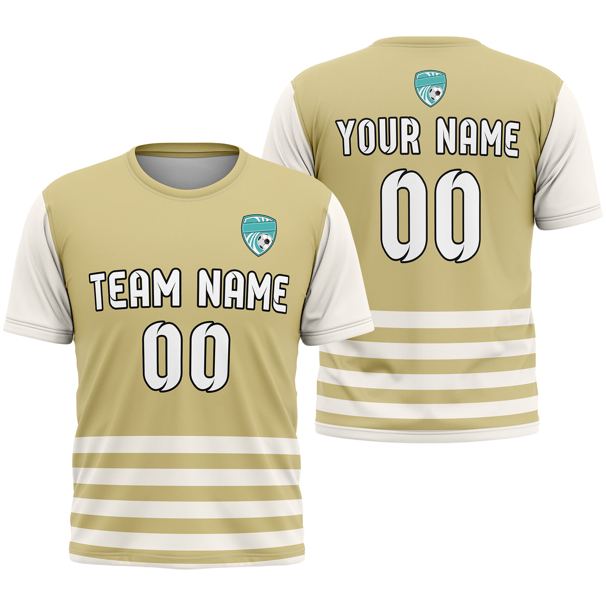 Custom BaseLine Stripe Aqua Soccer sport Tops Jersey