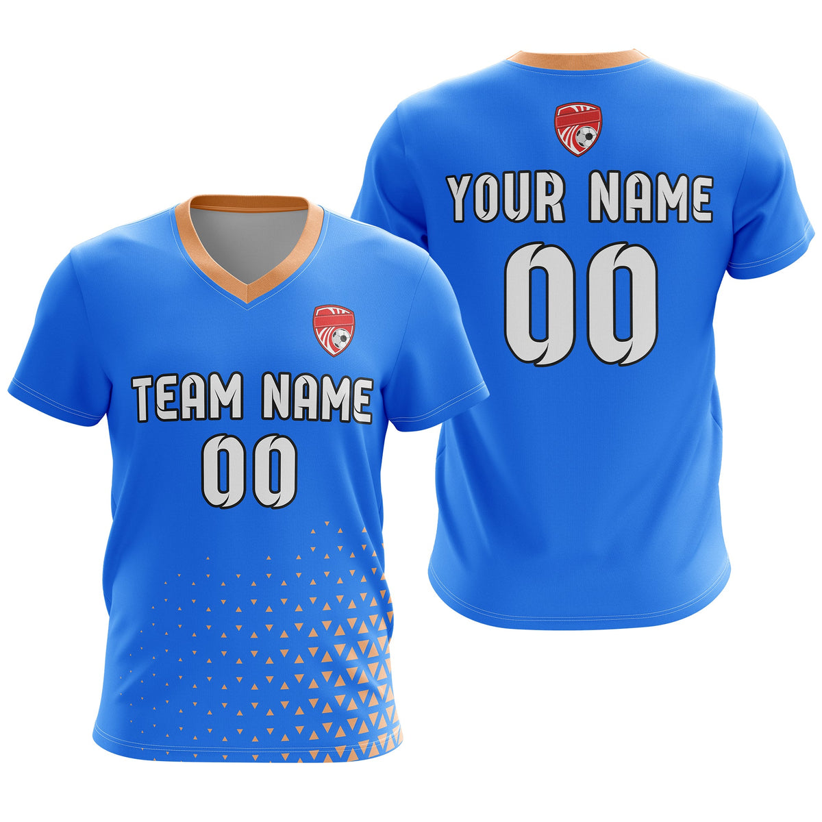 Custom Tri-Edge V-Side Pattern D3 Soccer Sport Tops Jersey