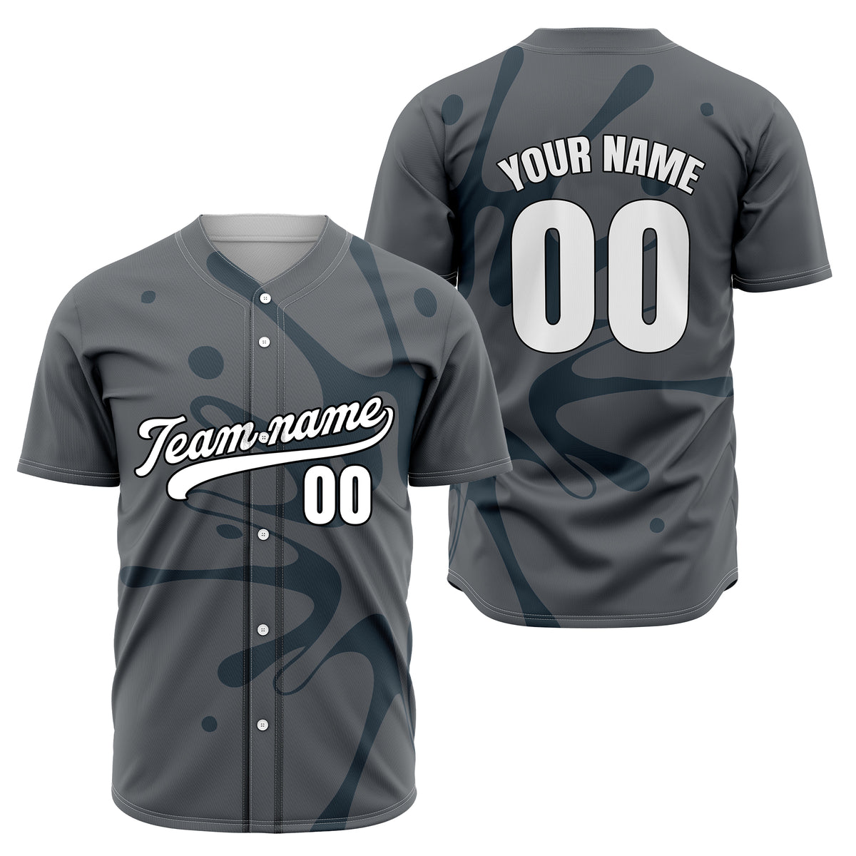 Custom Ink Surge  Dark Grey Sports Jersey Personalized Uniform with Name &amp; Number