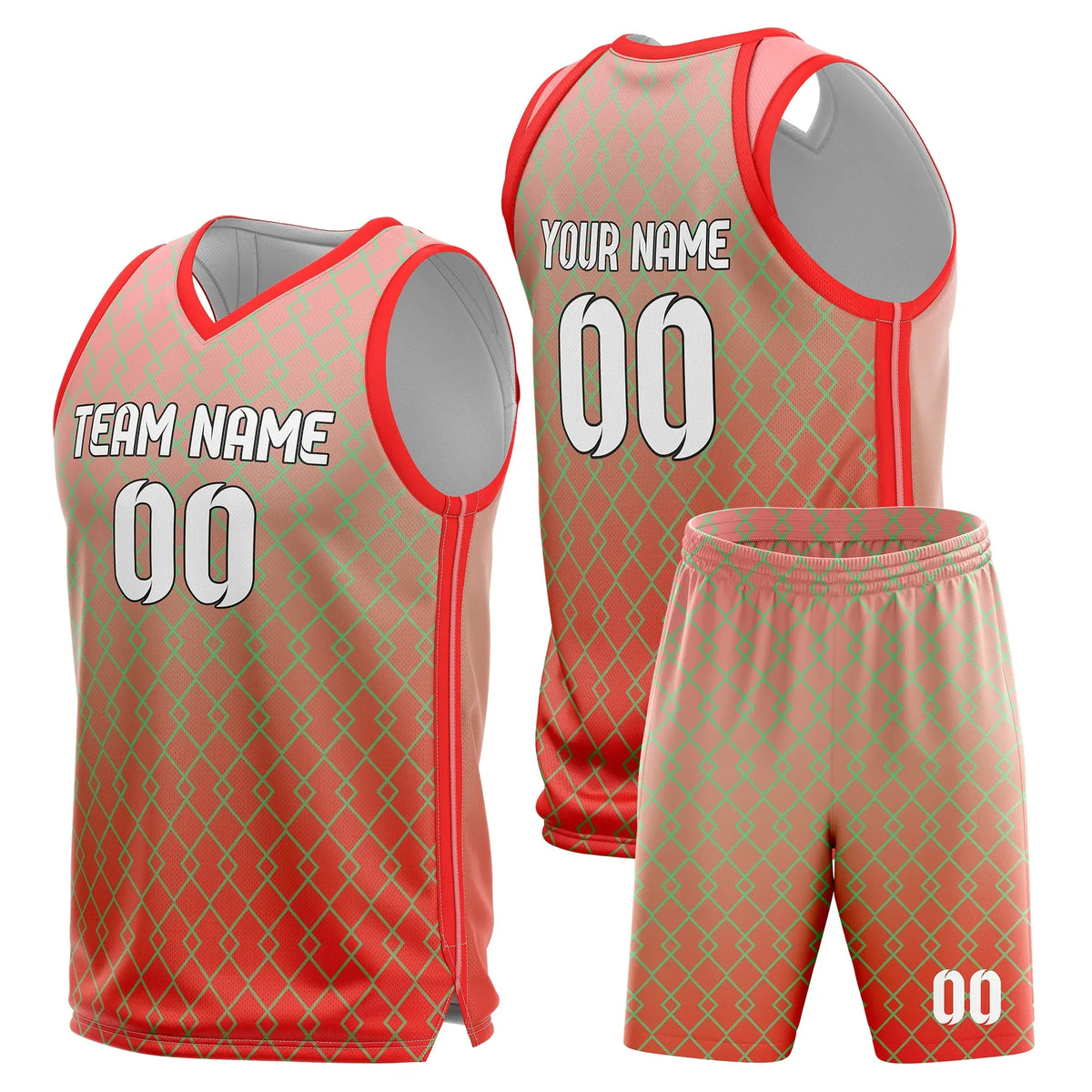 Custom Gradient Fashion Set Fade Sports Jersey Personalized Uniform with Name & Number
