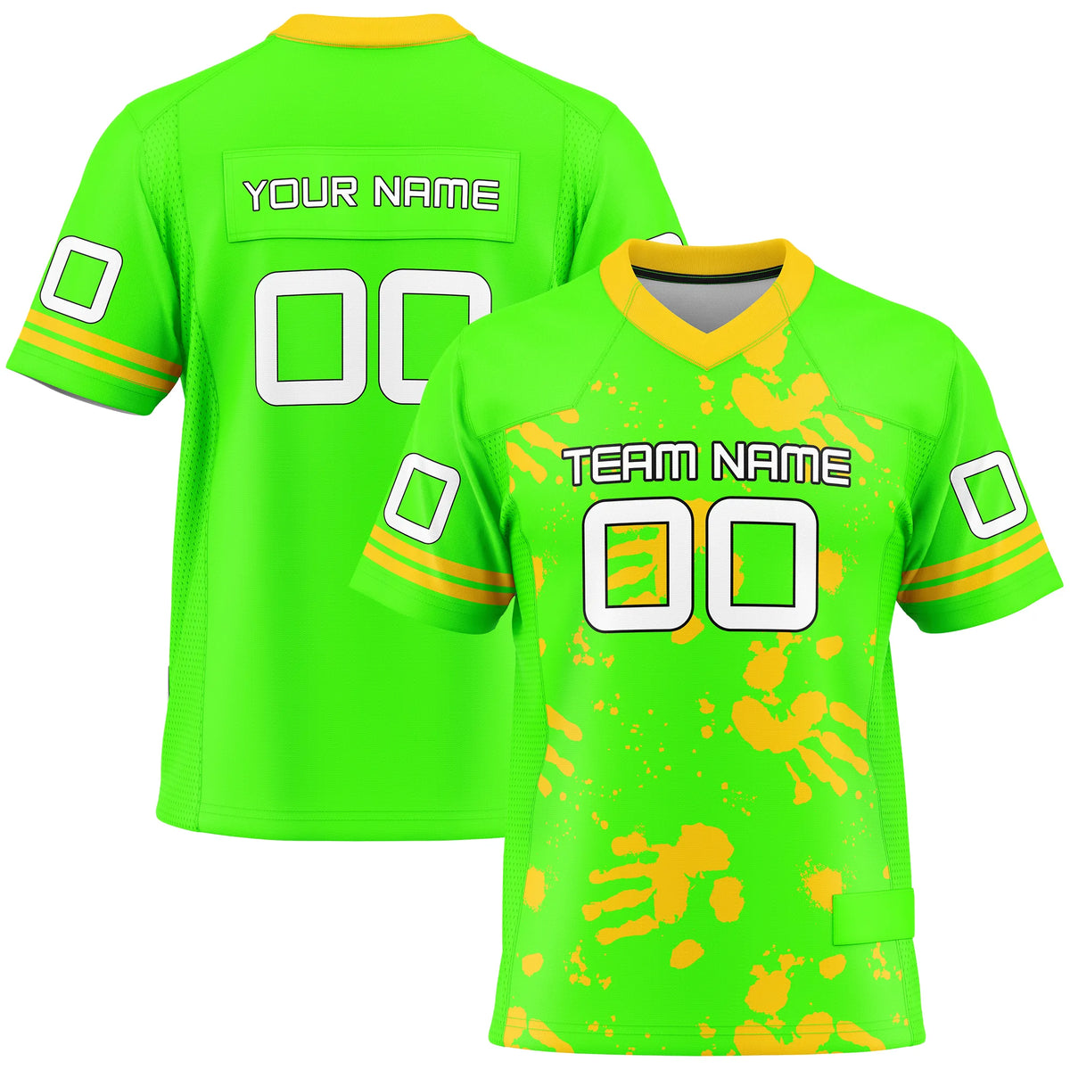 Custom Personalized D5 Graffiti Fashion Flag Football Jersey with Name, Number & Team Logo