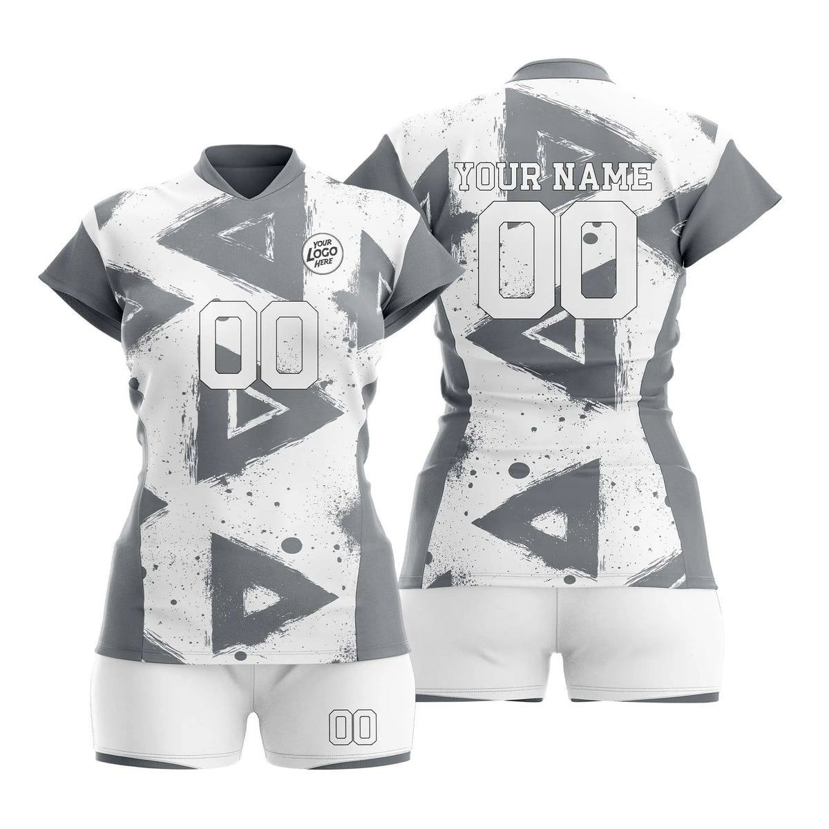 Custom Personalized D3 Graffiti Pattern Volleyball Jersey with Name, Number & Team Logo