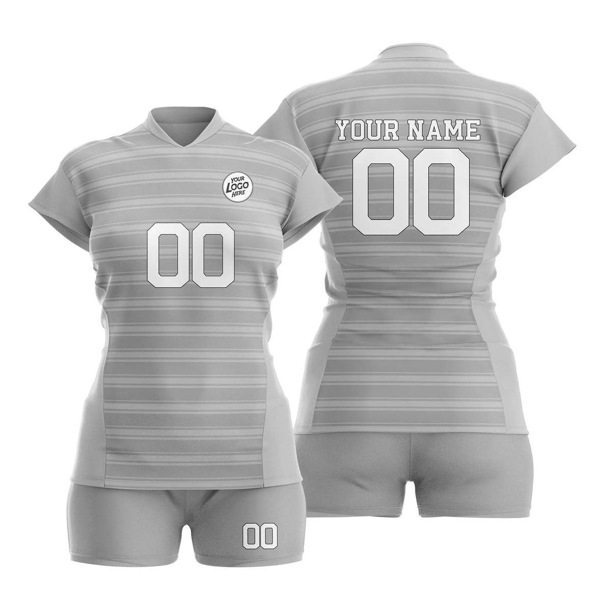 Custom Personalized D2 Strip Fashion Volleyball Jersey with Name, Number & Team Logo