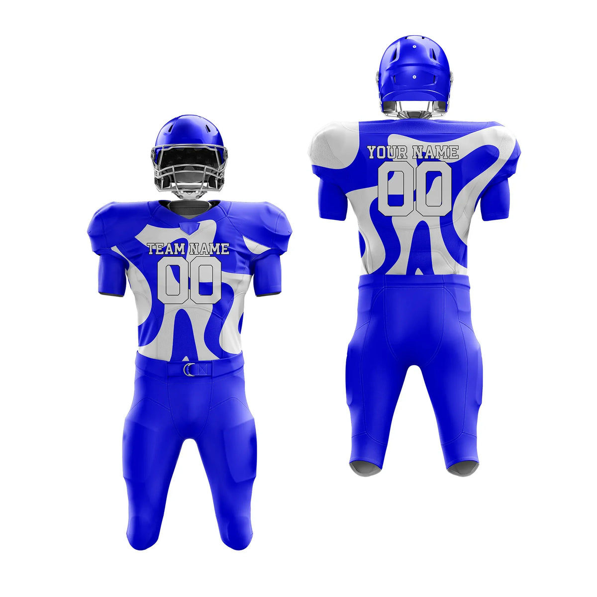 Custom Personalized D2 Full Pattern American Football Jersey with Name, Number & Team Logo