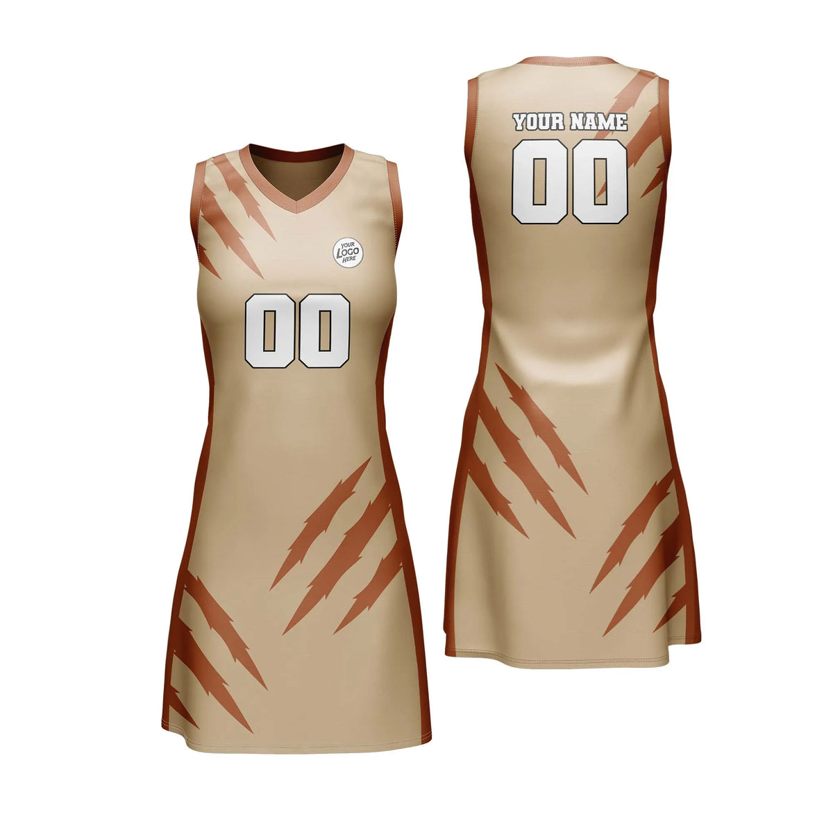 Custom Personalized D1 Stripe Fashion Netball Jersey with Name, Number & Team Logo