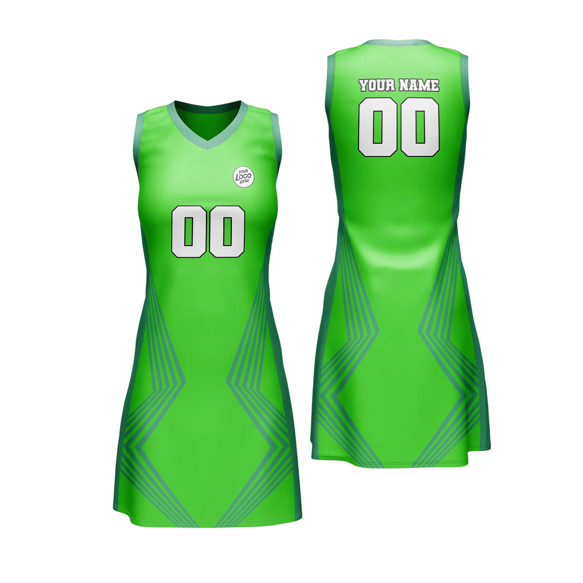 Custom Personalized D4 Stripe Fashion Netball Jersey with Name, Number & Team Logo