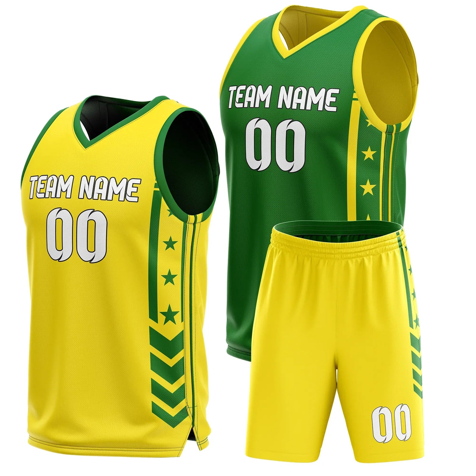 Custom Power Star Reversible Sports Jersey Personalized Uniform with Name & Number