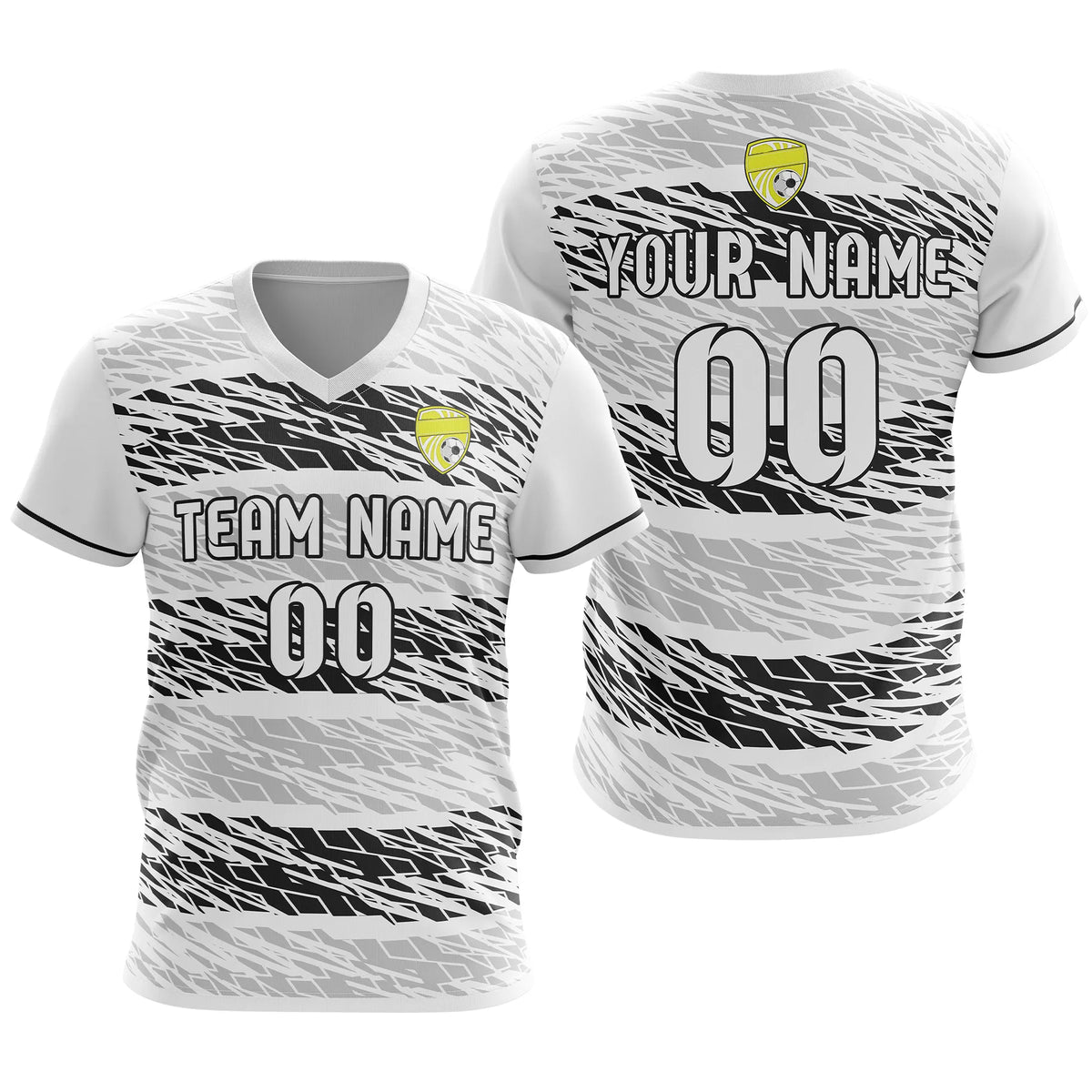 Custom V-Full Pattern D2 Soccer Jersey Personalized Football Uniform with Name & Number