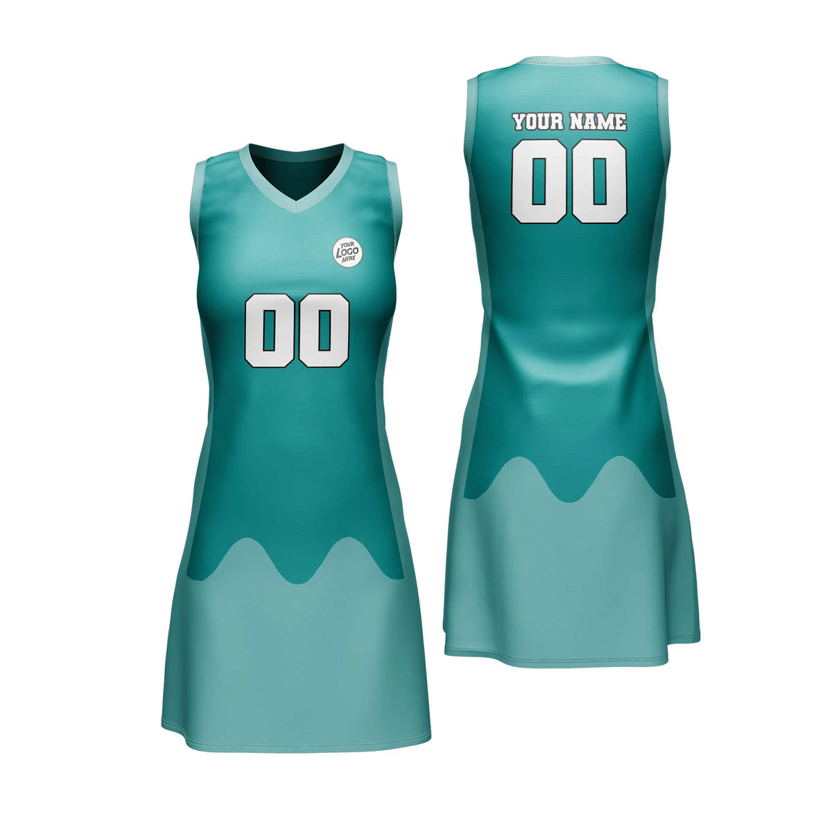 Custom Personalized D4 Split Fashion Netball Jersey with Name, Number & Team Logo