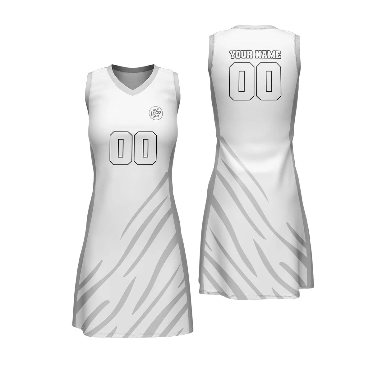 Custom Personalized D5 Stripe Fashion Netball Jersey with Name, Number & Team Logo