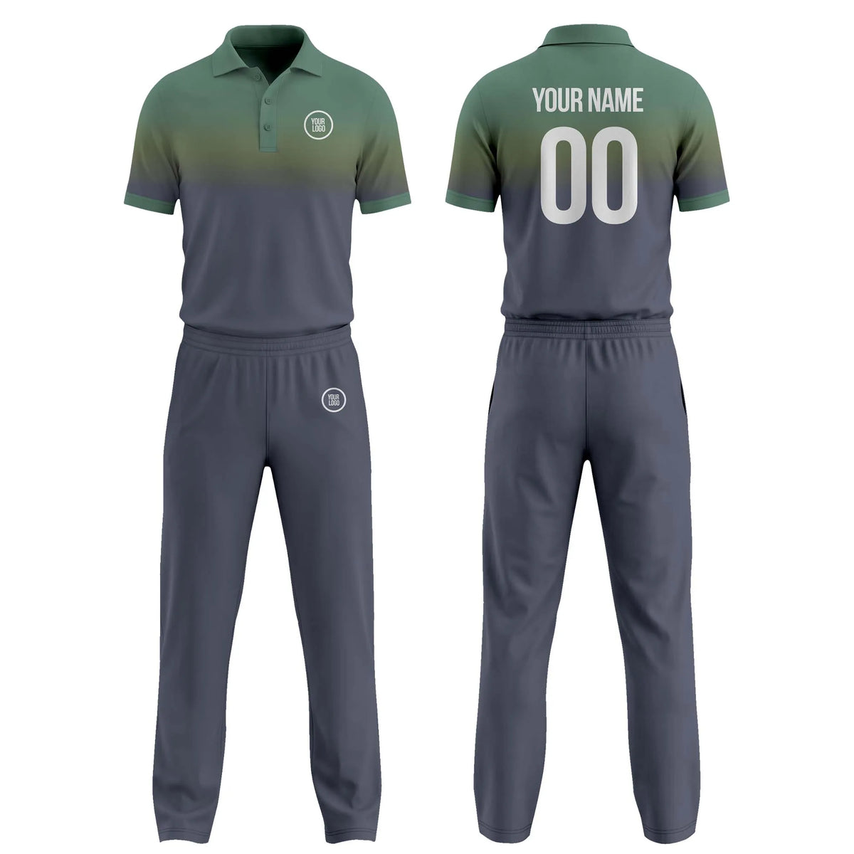 Custom Personalized D5 Gradient Fashion Cricket Kit with Name, Number & Team Logo