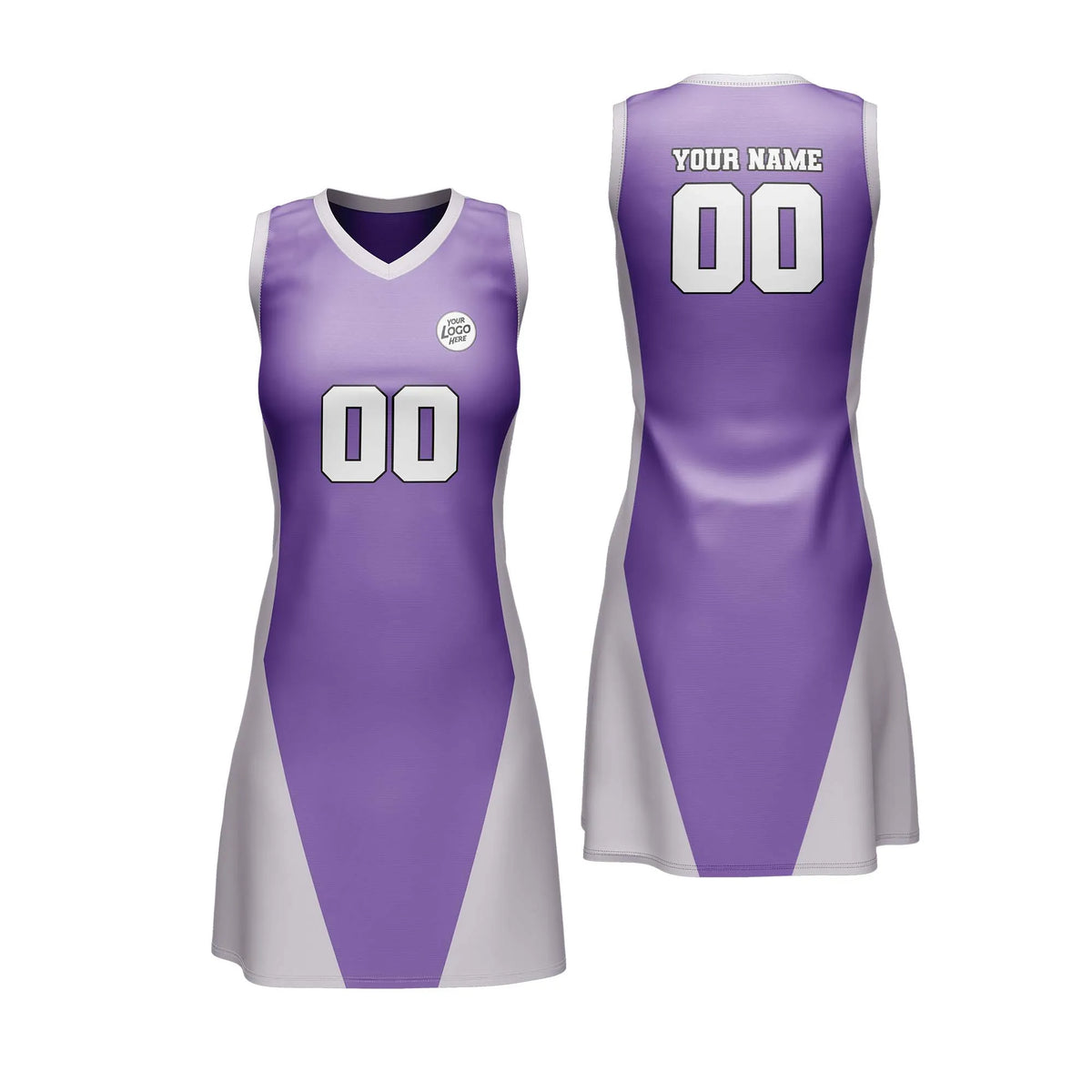 Custom Personalized D3 Split Fashion Netball Jersey with Name, Number & Team Logo