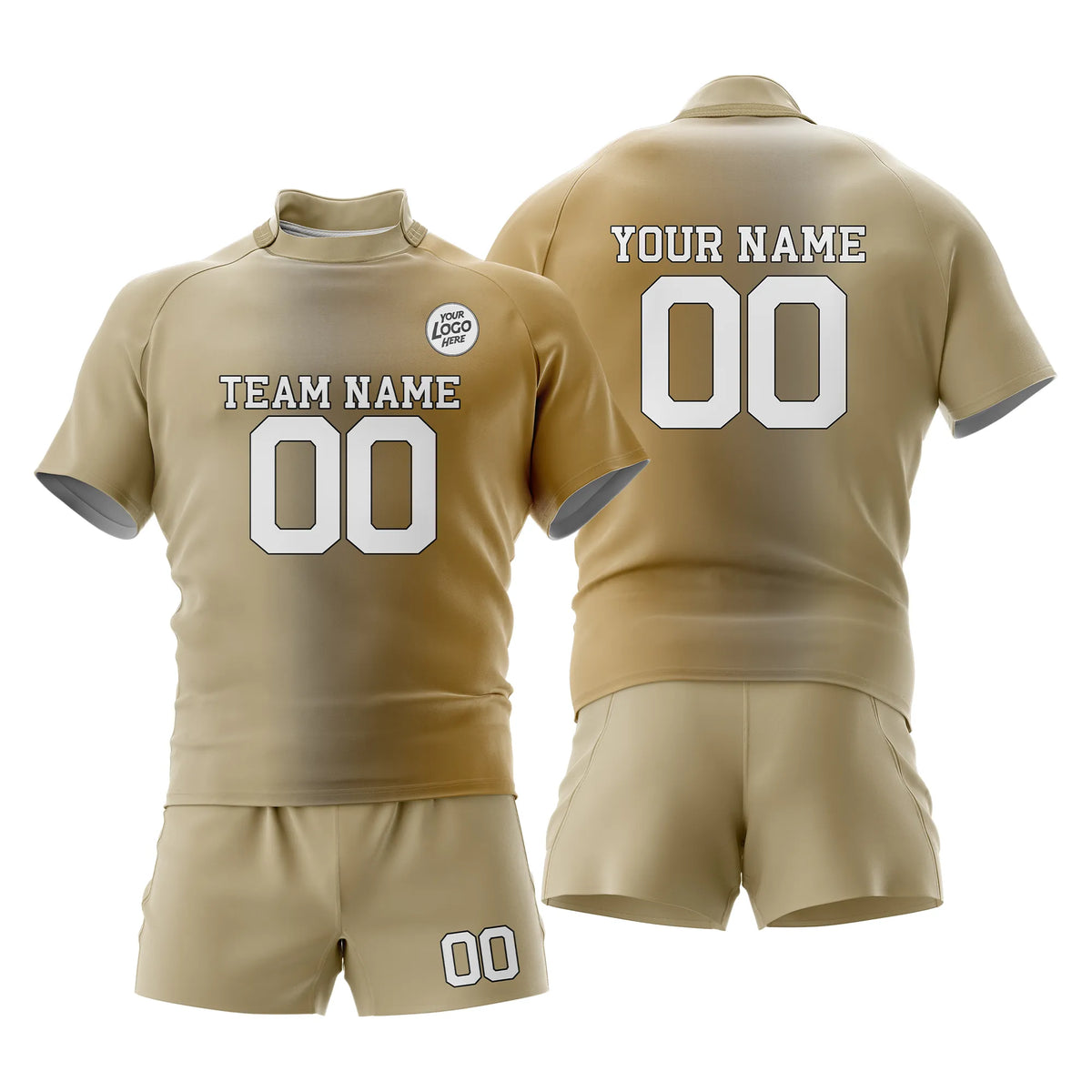 Custom Personalized D2 Gradient Fashion Rugby Jersey with Name, Number &amp; Team Logo