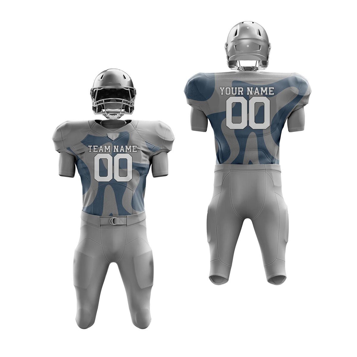 Custom Personalized D2 Full Pattern American Football Jersey with Name, Number & Team Logo