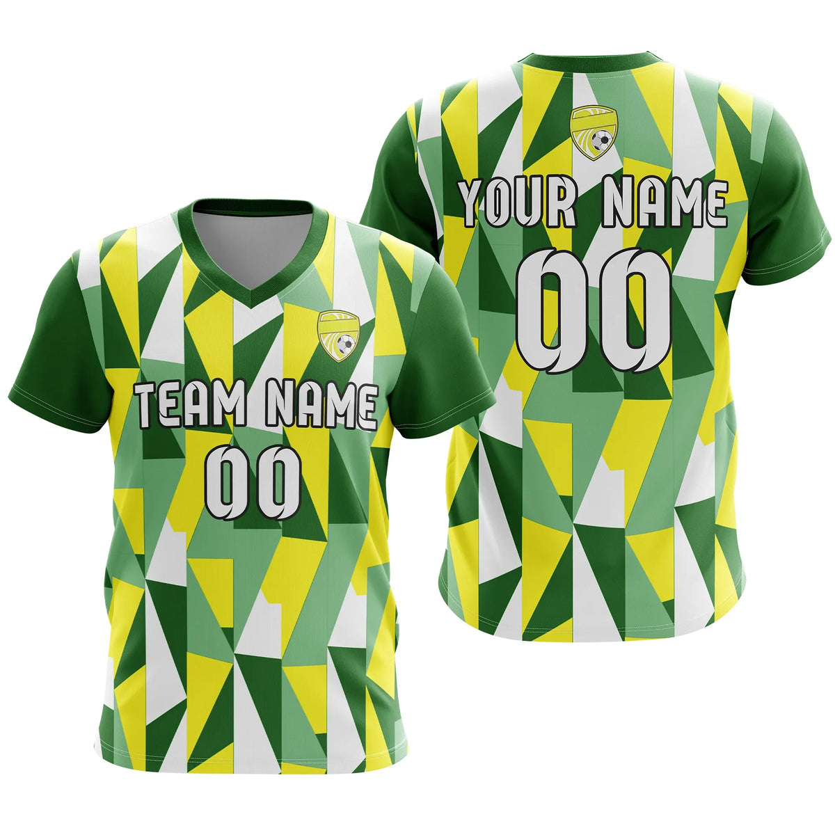 Custom V-Full Pattern D3 Soccer Jersey Personalized Football Uniform with Name & Number