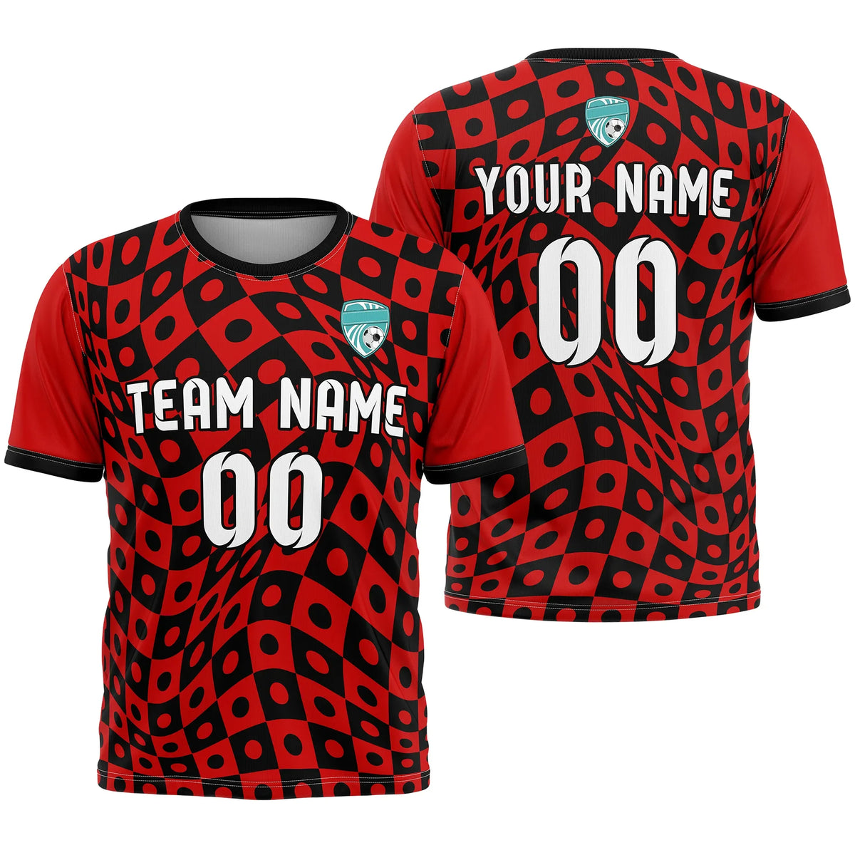 Custom Abstract Pattern D4 Soccer Jersey Personalized Football Uniform with Name & Number