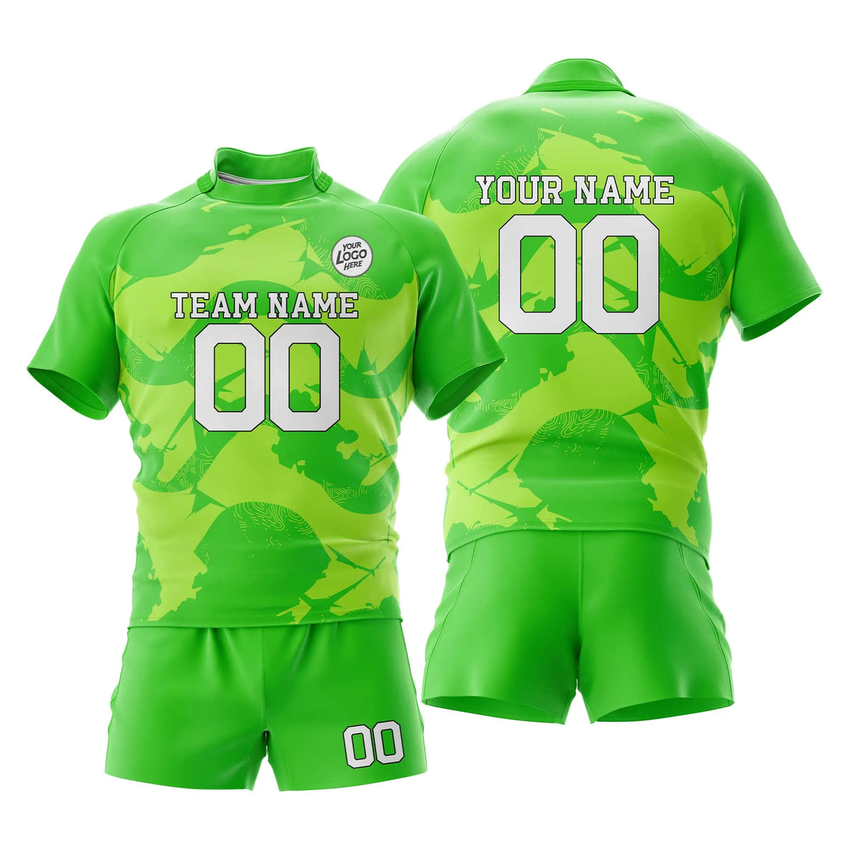 Custom Personalized D5 Full Pattern Rugby Jersey with Name, Number & Team Logo