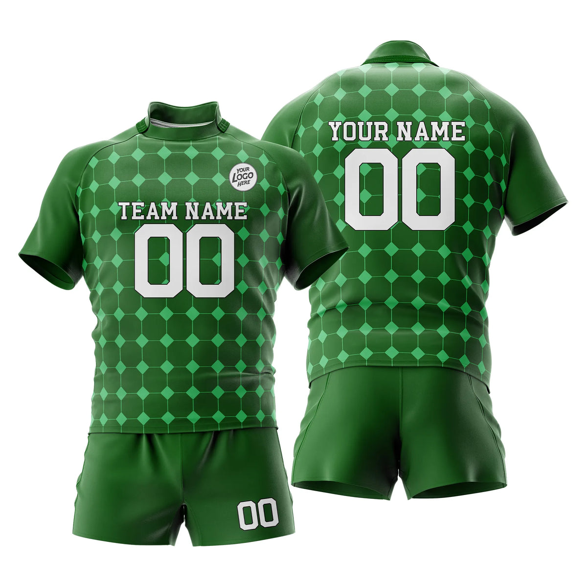 Custom Personalized D4 Retro Fashion Rugby Jersey with Name, Number & Team Logo