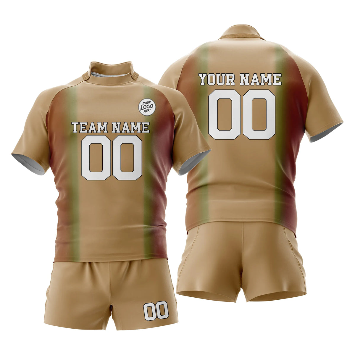 Custom Personalized D5 Gradient Fashion Rugby Jersey with Name, Number &amp; Team Logo