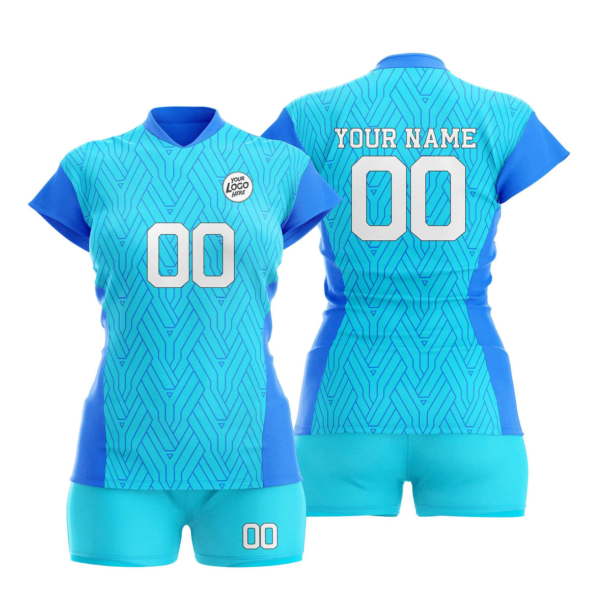 Custom Personalized D5 Abstract Pattern Volleyball Jersey with Name, Number & Team Logo