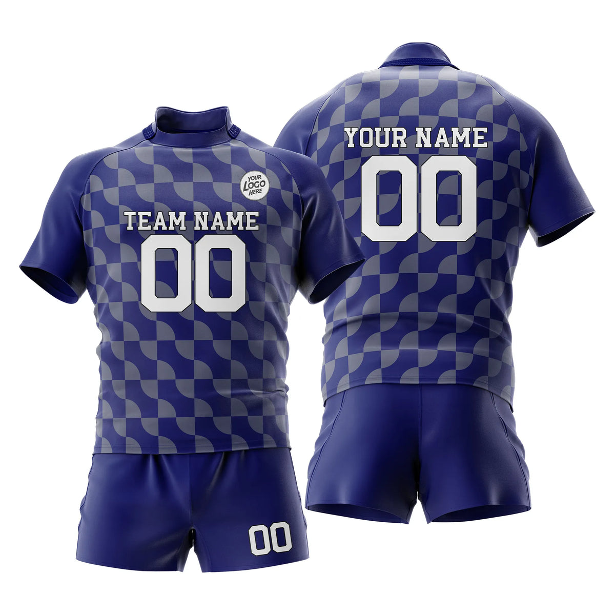 Custom Personalized D1 Retro Fashion Rugby Jersey with Name, Number & Team Logo