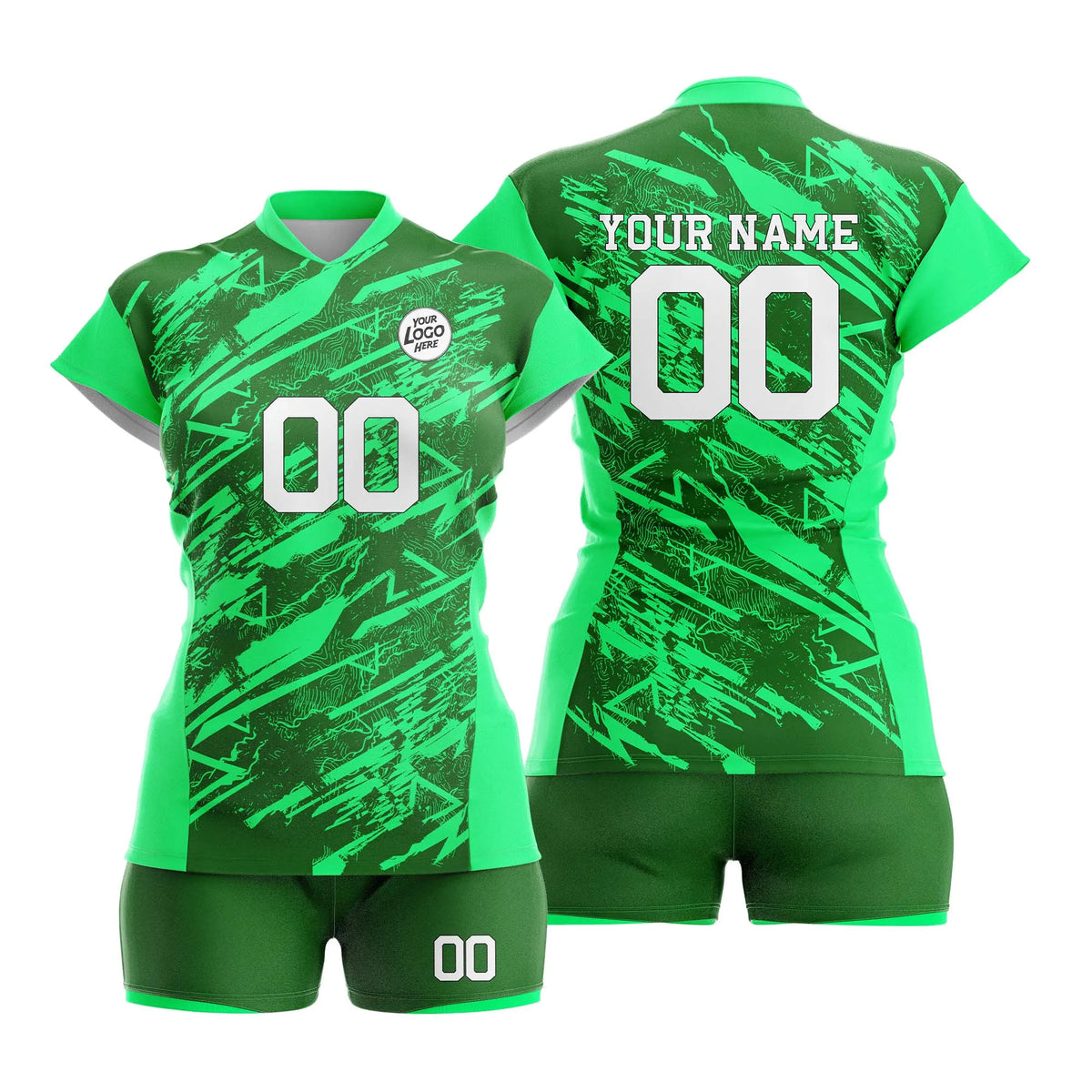 Custom Personalized D5 Full Pattern Volleyball Jersey with Name, Number & Team Logo