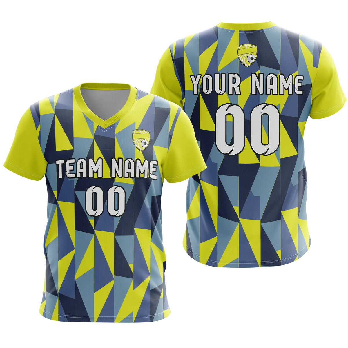 Custom V-Full Pattern D3 Soccer Jersey Personalized Football Uniform with Name & Number