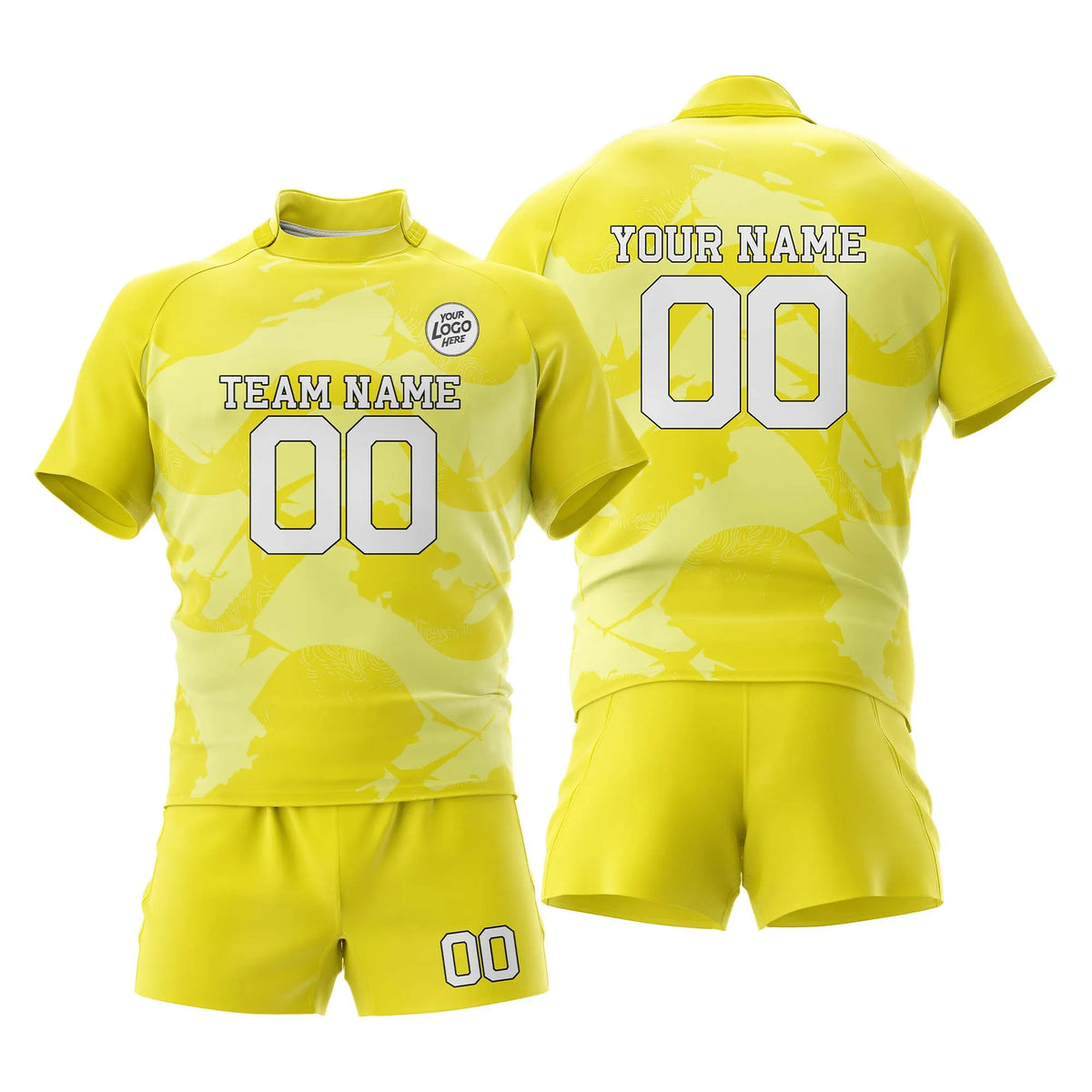 Custom Personalized D5 Full Pattern Rugby Jersey with Name, Number & Team Logo