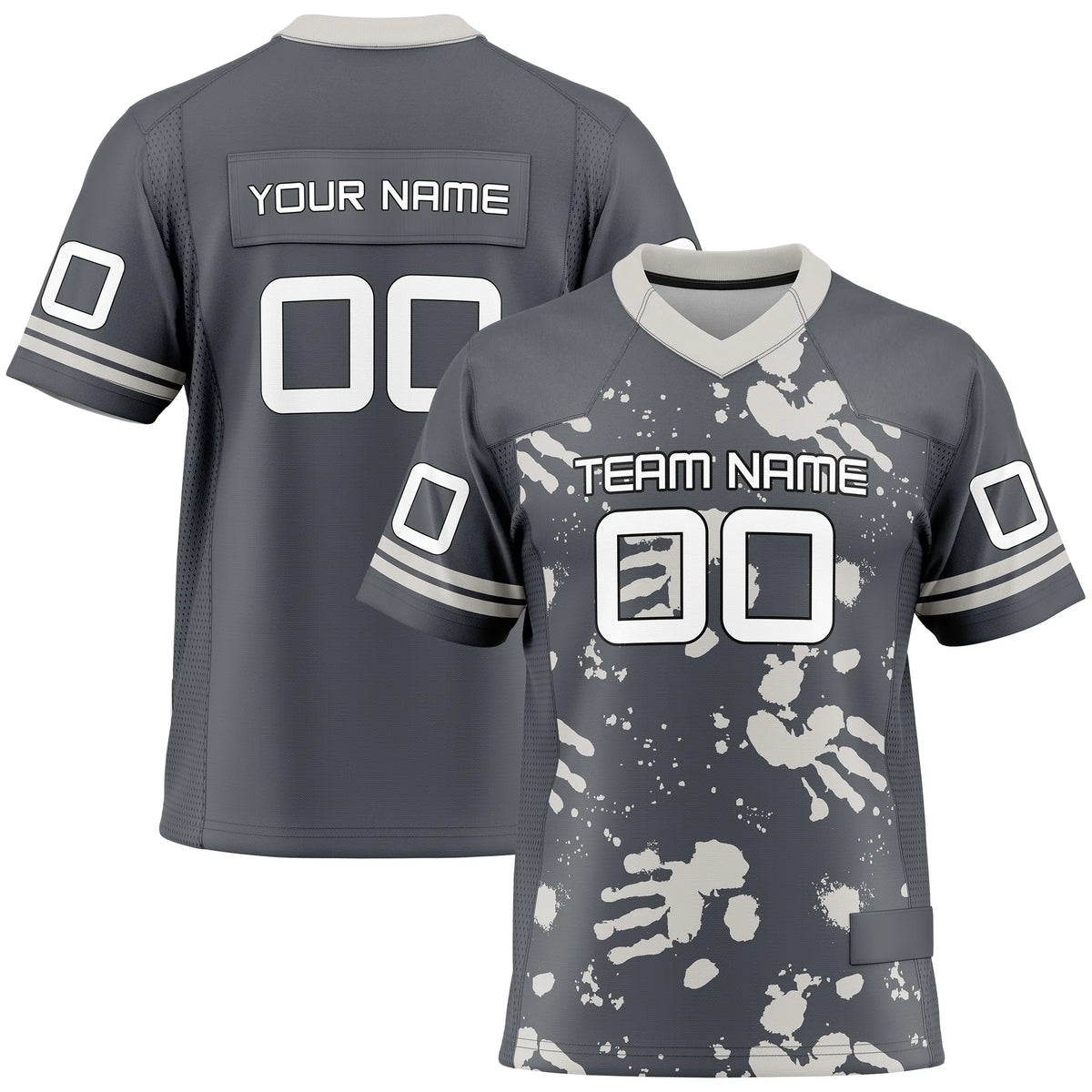 Custom Personalized D5 Graffiti Fashion Flag Football Jersey with Name, Number & Team Logo