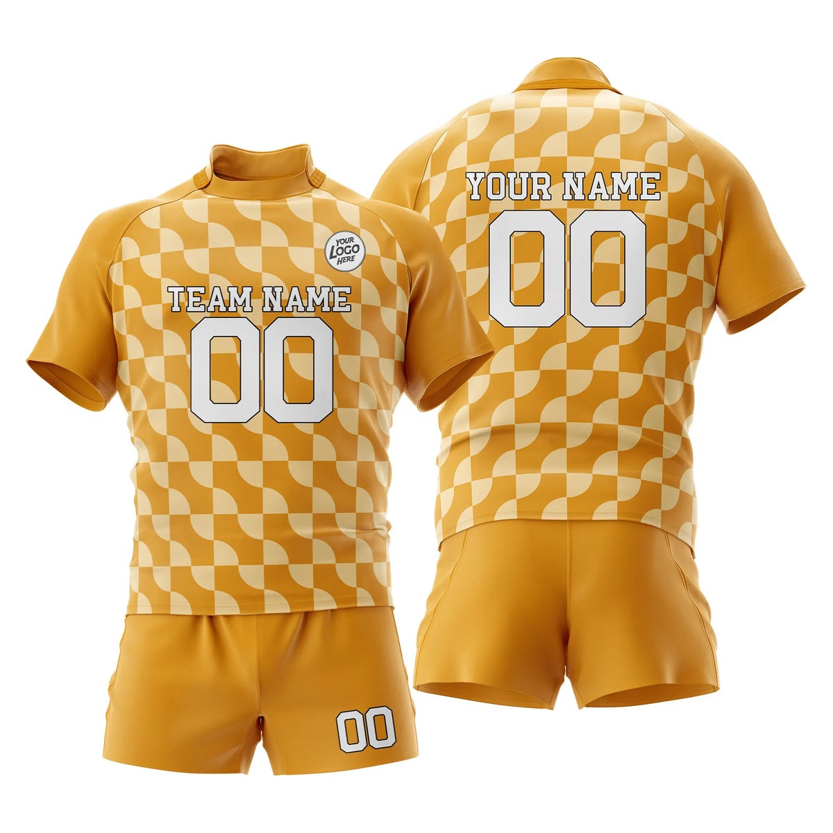 Custom Personalized D1 Retro Fashion Rugby Jersey with Name, Number & Team Logo
