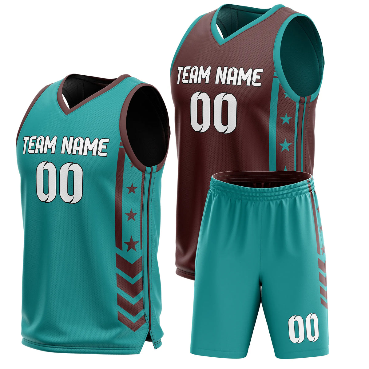 Custom Power Star Reversible Sports Jersey Personalized Uniform with Name & Number