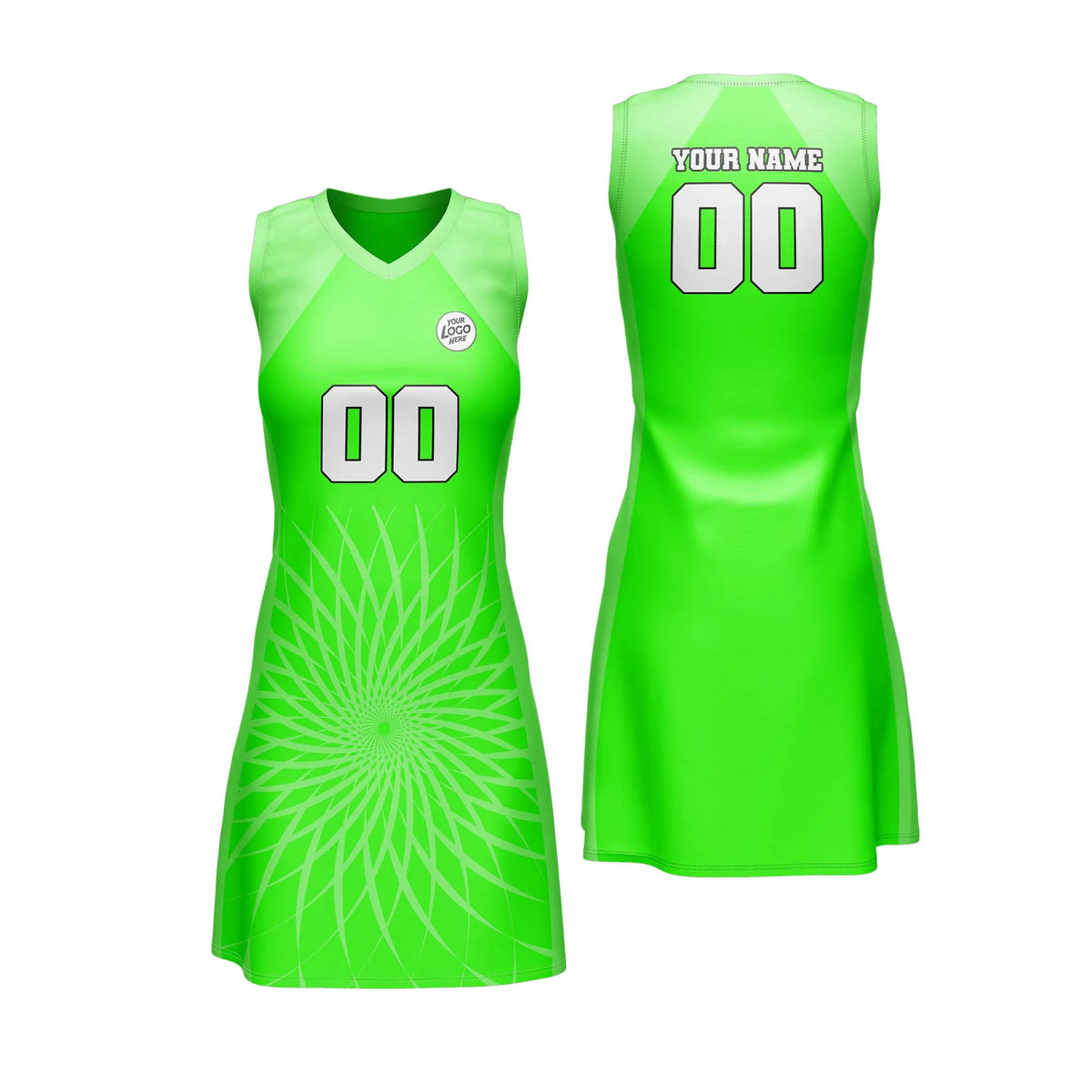 Custom Personalized D3 Retro Pattern Netball Jersey with Name, Number & Team Logo