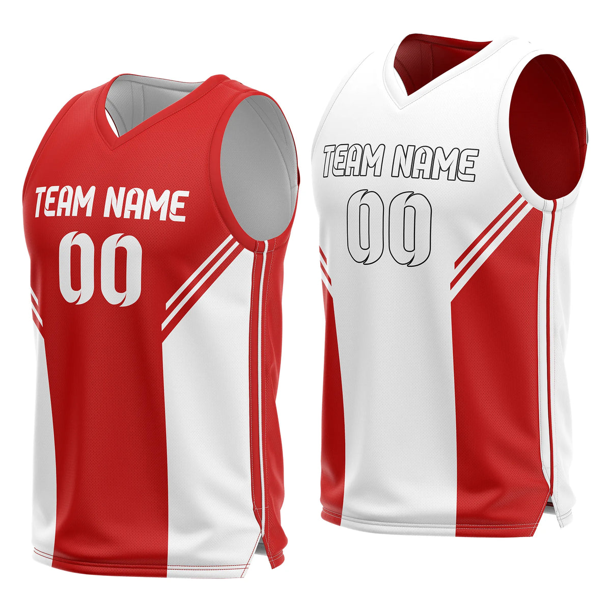 Custom Triple Slash Reversible Top Sports Jersey Personalized Uniform with Name & Number
