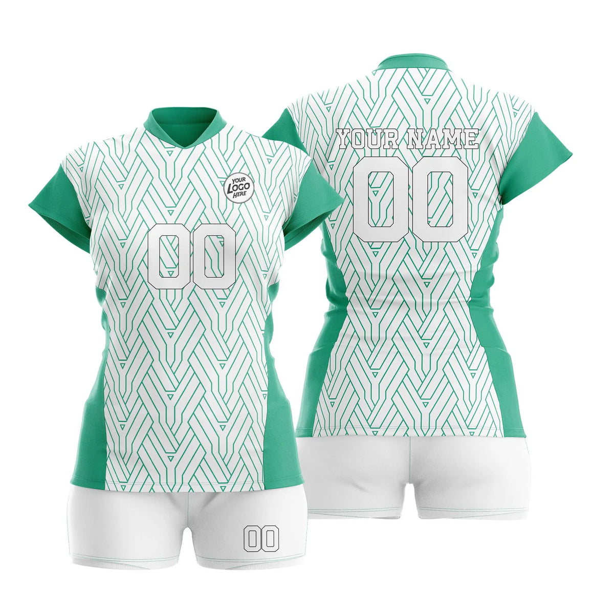 Custom Personalized D5 Abstract Pattern Volleyball Jersey with Name, Number & Team Logo