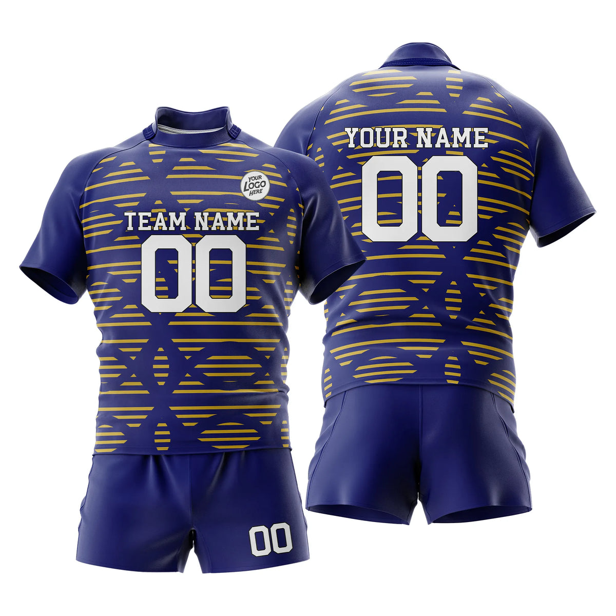 Custom Personalized D5 Retro Fashion Rugby Jersey with Name, Number & Team Logo